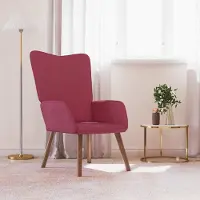 Prolenta Maison Exclusive - Fauteuil relax en velours bordeaux