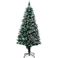vidaXL 2025 Arbre de Noël artificiel moderne avec cônes et neige 150 cm - Arbres de Noël artificiels,Design 8557305 1parcel