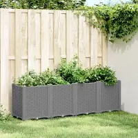 Prolenta Maison Exclusive - Bac à plantes gris clair 160 x 40 x 53 cm PP