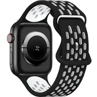 Beline pasek Apple Watch New Sport Silicone 42/44/45/49mm czarno-biały black/white box (Silicone), Sangles de montre, Noir, Blanc