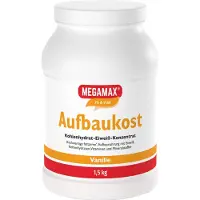 MEGAMAX Fit & Vital Booster Food Concentré de glucides et de protéines saveur vanille, 1500 g de poudre