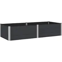 vidaXL , jardinière surélevée noire, 250 x 100 x 54 cm, en WPC et aluminium