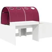 vidaXL : 3 cadres de lit avec tunnel, en bois composite, blanc et rouge