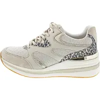 Marco Tozzi Chaussures de sport pour femmes , lacets, style sportif, couleur beige, pour le quotidien