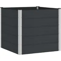vidaXL Jardinière surélevée noire, 100 x 100 x 91 cm, en WPC et aluminium
