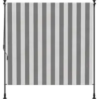 vidaXL Store d'extérieur , anthracite et blanc, 150 x 270 cm