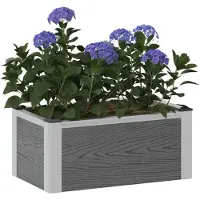 vidaXL Jardinière surélevée , grise, 50 x 30 x 22 cm, en WPC et aluminium