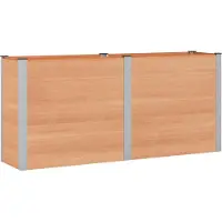 vidaXL Jardinière surélevée marron, 200 x 50 x 91 cm, en WPC et aluminium
