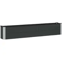 vidaXL Jardinière surélevée noire, 200 x 30 x 36 cm, en WPC et aluminium