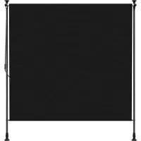 vidaXL Store d'extérieur noir 100 x 270 cm