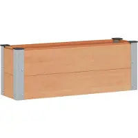 vidaXL Jardinière surélevée, couleur marron, 100 x 30 x 36 cm, en WPC et aluminium
