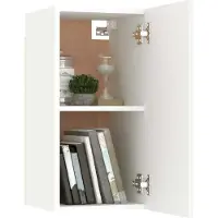 vidaXL Ensemble de 4 armoires TV blanc en bois composite