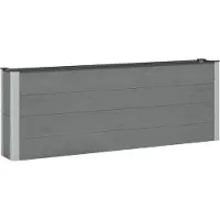 vidaXL Jardinière surélevée , grise, 200 x 30 x 72 cm, en WPC et aluminium