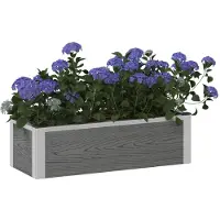 vidaXL Jardinière surélevée , grise, 75 x 30 x 22 cm, en WPC et aluminium