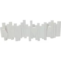 Umbra Sticks Portemanteau mural 5 crochets rabattables, Blanc, 48 x 18 x 3 cm