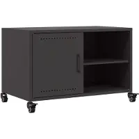 vidaXL Armoire TV noire 68x39x43,5 cm Acier
