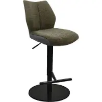 NABER Stella S, chaise haute, structure noire mate, forme ronde, revêtement vert