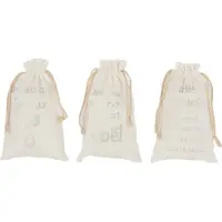 J-Line Sac de Noël Français 28 Cm 3 Assortis