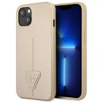 GUESS Guhcp14mpsatle Iphone 14 Plus15 Plus 6.7 Bezowy Saffianotriangle Phone Case Doré