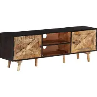 vidaXL Armoire TV 140x30x46 cm Bois de manguier brut et bois massif d'acacia