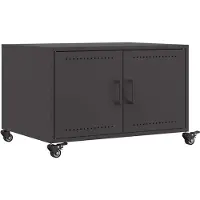 vidaXL Table basse noire 68x50x43,5 cm acier