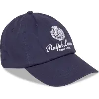 Ralph Lauren pour homme. 710A13274001 Casquette en sergé avec écusson brodé bleu marine (OSFA), Casuel, Coton