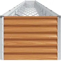 vidaXL Lit surélevé brun clair 1164 x 50 x 36 cm Acier galvanisé