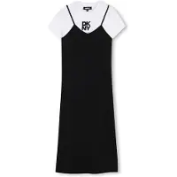DKNY D62599 Sleeveless Dress Noir 6 Years Fille