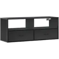 vidaXL Armoire TV noire 100x31x39,5 cm Bois composite et métal