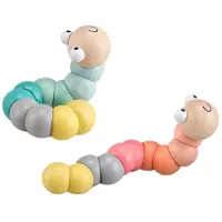 Bigjigs Ver en bois - Pastel