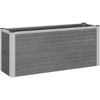 vidaXL Jardinière surélevée , grise, 100 x 30 x 42 cm, en WPC et aluminium