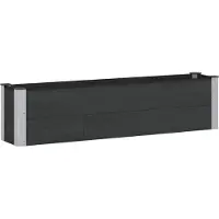 vidaXL Jardinière surélevée noire, 150 x 30 x 36 cm, en WPC et en aluminium
