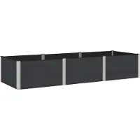 vidaXL , jardinière surélevée noire, 300 x 100 x 54 cm, en WPC et aluminium