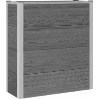 vidaXL Jardinière surélevée grise, 75 x 30 x 82 cm, en WPC et aluminium