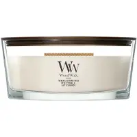 Woodwick Tonka & Almond Milk bougie parfumée avec mèche en bois 453.6 g