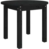 vidaXL Table basse noire Ø 55x45 cm pin massif
