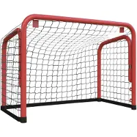 vidaXL But de hockey avec filet rouge & noir 68x32x47 cm Acier & polyester