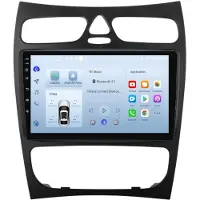 AWESAFE Radio Android 9 Zoll 64 GB pour Mercedes CLK W209 (2002-2009) avec CarPlay & Android Auto Navigation & Bluetooth