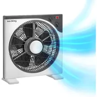 Innoliving INN-505, Ventilateur domestique à lamelles, blanc, couloir, table, mur, 59,6 dB, boutons, bouton rotatif, 0,6 h
