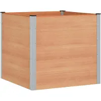 Syfax Jardinière surélevée Marron 100 x 100 x 91 cm