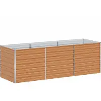 Syfax Jardinière surélevée Marron Clair 240 x 80 x 77 cm