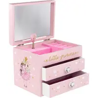 Tinka Princess Travel Jewelry Box Rose Enfants