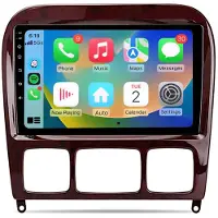AWESAFE Autoradio Android 9'' 64 Go pour Mercedes Classe S W220 1998-2005 avec CarPlay Android Auto navigation Bluetooth