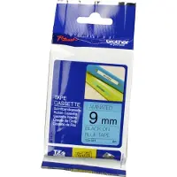 Brother TZe-521 - (9 mm) - Noir sur bleu - Ruban