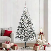 vidaXL Best Möbel Arbre de Noël artificiel avec 300 LED avec support Vert 210 cm - Arbres de Noël artificiels Cloris Nouveau7818826 2parcel
