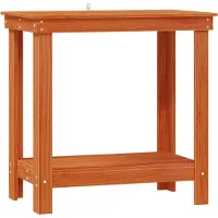 vidaXL Établi brun ciré 80 x 50 x 80 cm Bois de pin massif