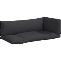 vidaXL Coussins de palette lot de 3 noir tissu
