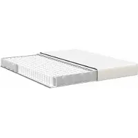 vidaXL Matelas de lit avec matelas Crème 180 x 200 cm Tissu