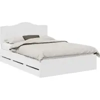 vidaXL Cadre de lit avec tiroirs blanc 140 x 190 cm Ingénieurs bois