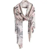 Next Foulard beige clair / marine / chocolat / orange foncé